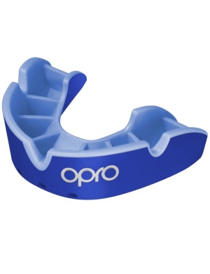 Opro Silver Match Level Jnr Gumshield (Up to 10yrs) - Blue